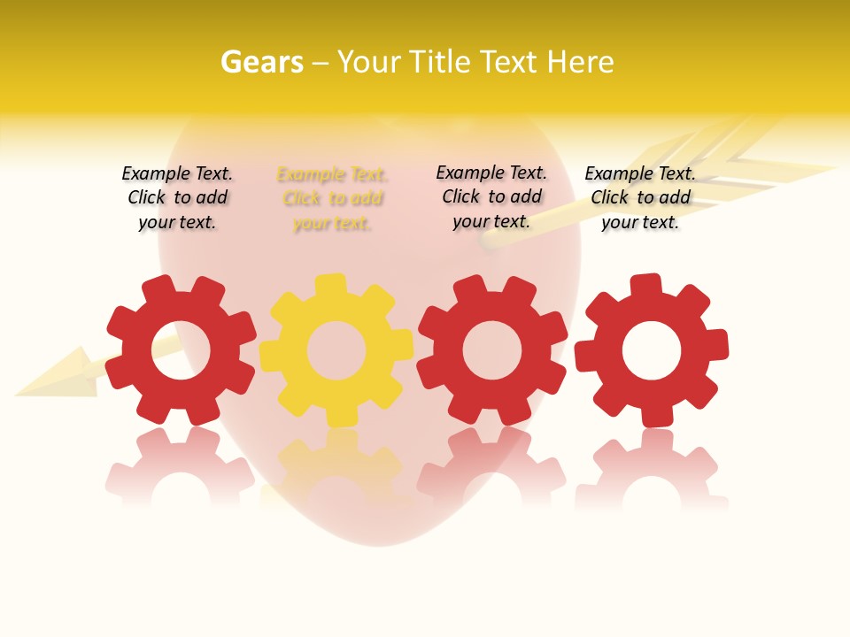 Isolated Heart Design PowerPoint Template