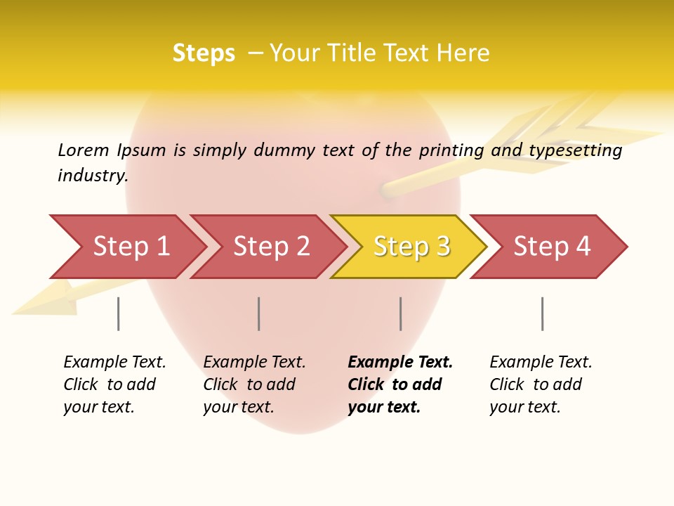 Isolated Heart Design PowerPoint Template