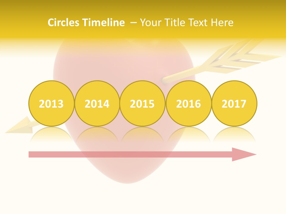 Isolated Heart Design PowerPoint Template