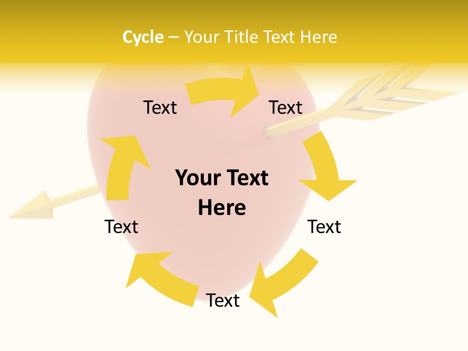 Isolated Heart Design PowerPoint Template