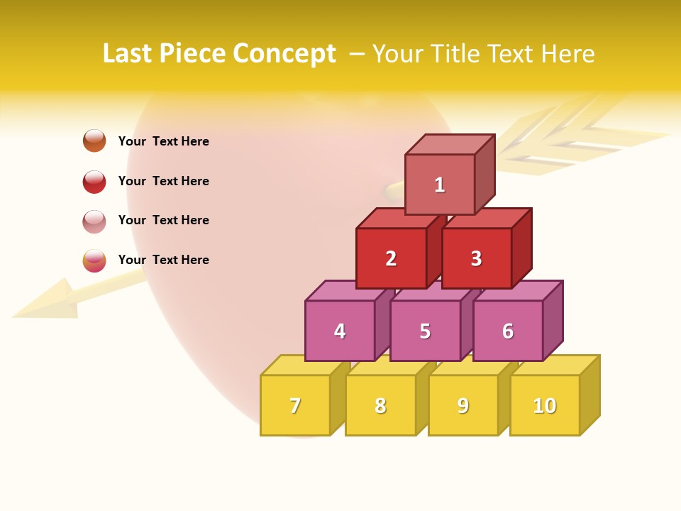 Isolated Heart Design PowerPoint Template