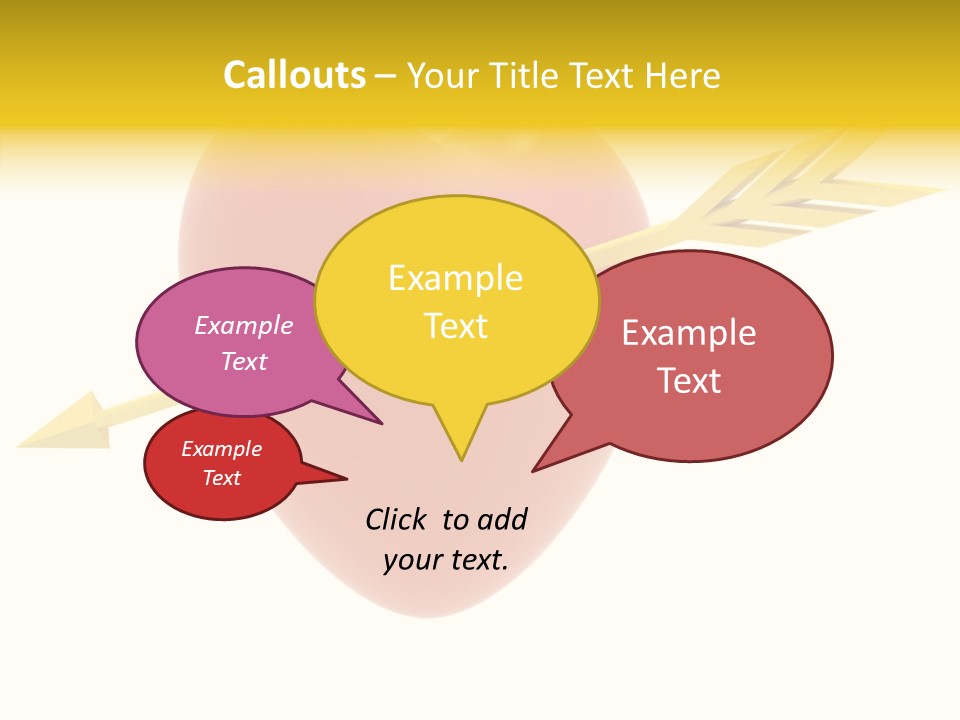 Isolated Heart Design PowerPoint Template