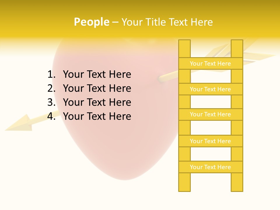 Isolated Heart Design PowerPoint Template
