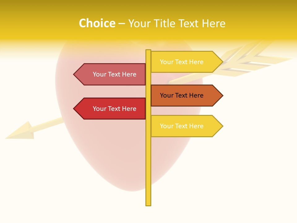 Isolated Heart Design PowerPoint Template