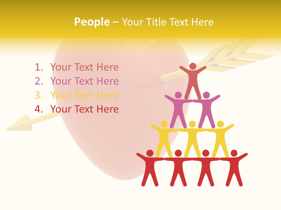 Isolated Heart Design PowerPoint Template