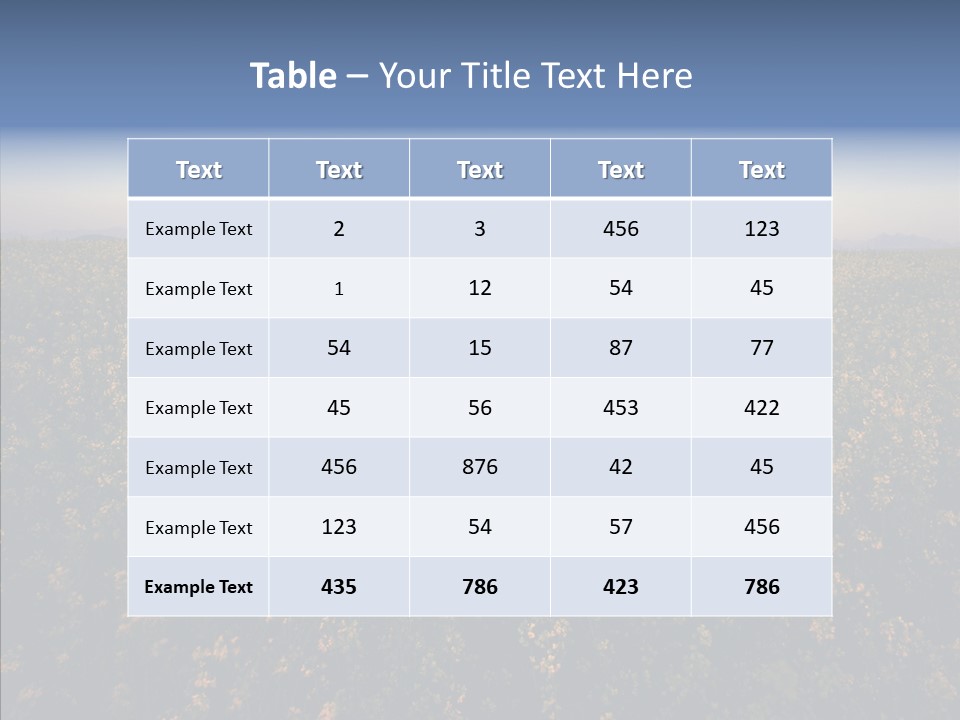 Day Field Landscape PowerPoint Template