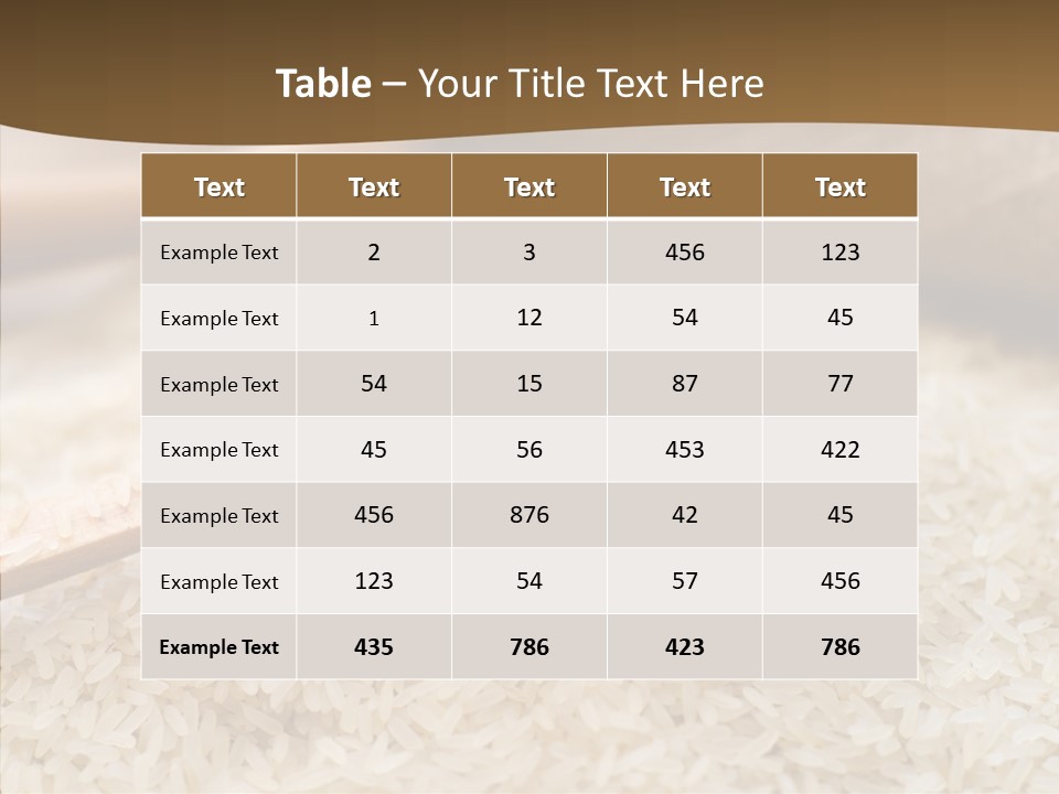 Closeup Staple Ingredient PowerPoint Template