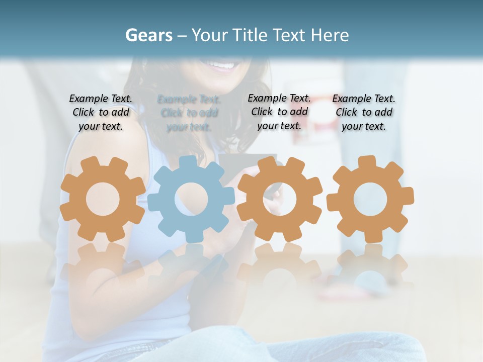 Meeting Character Happy PowerPoint Template