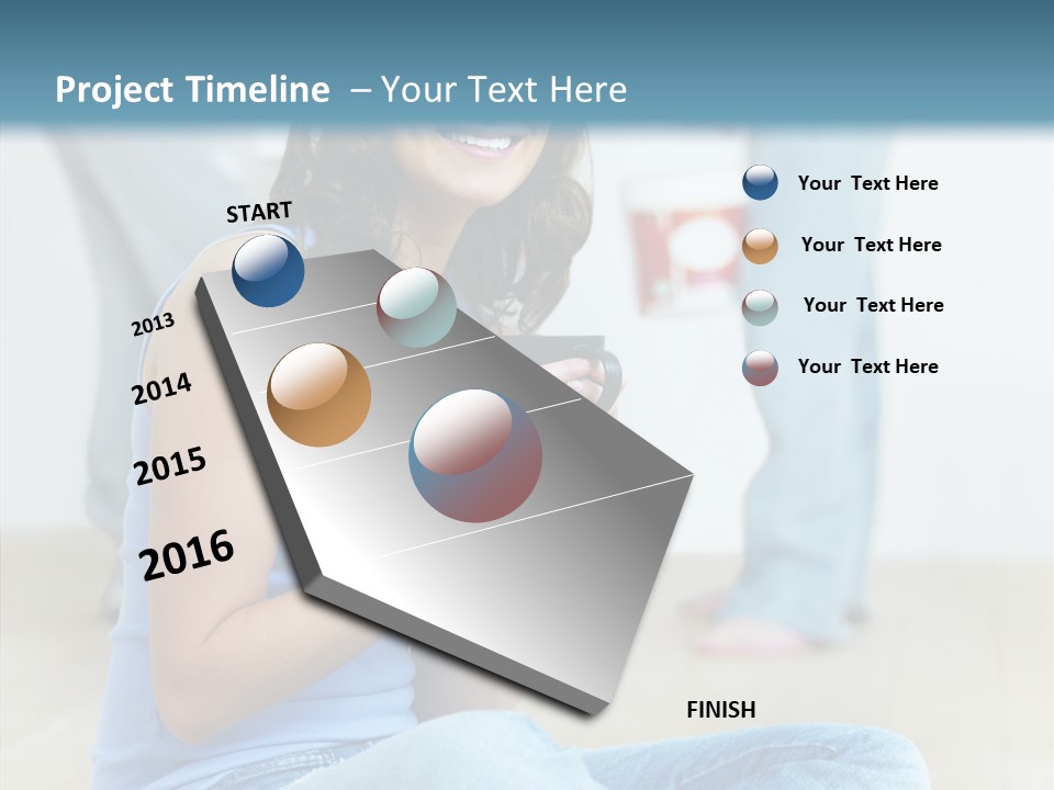 Meeting Character Happy PowerPoint Template