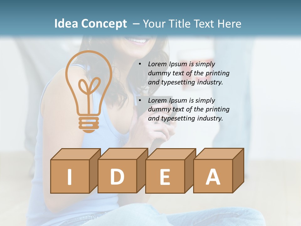 Meeting Character Happy PowerPoint Template