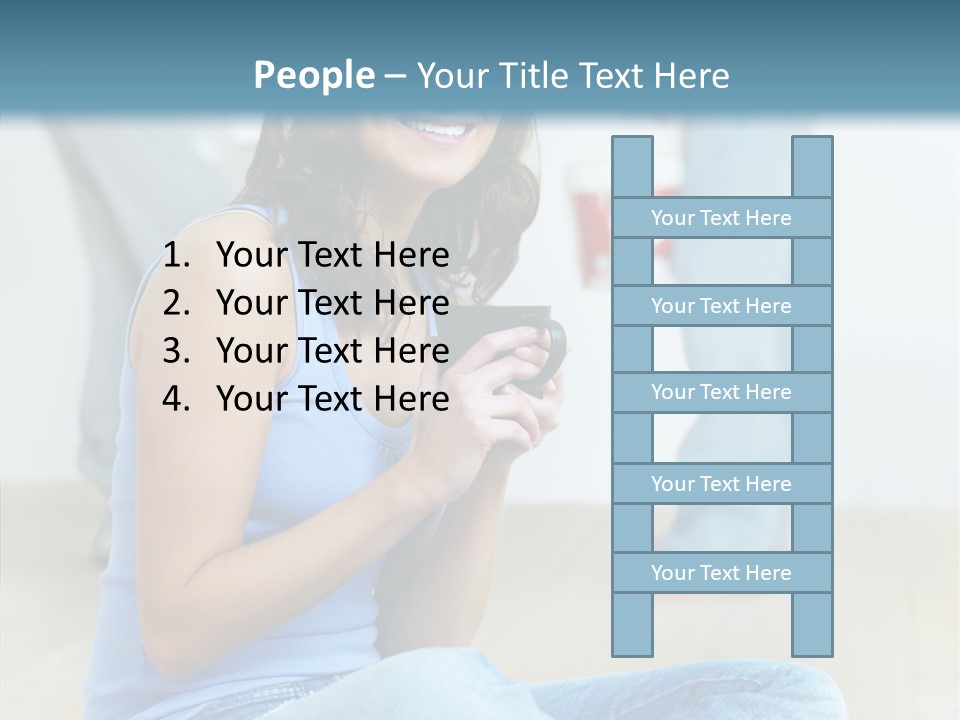 Meeting Character Happy PowerPoint Template