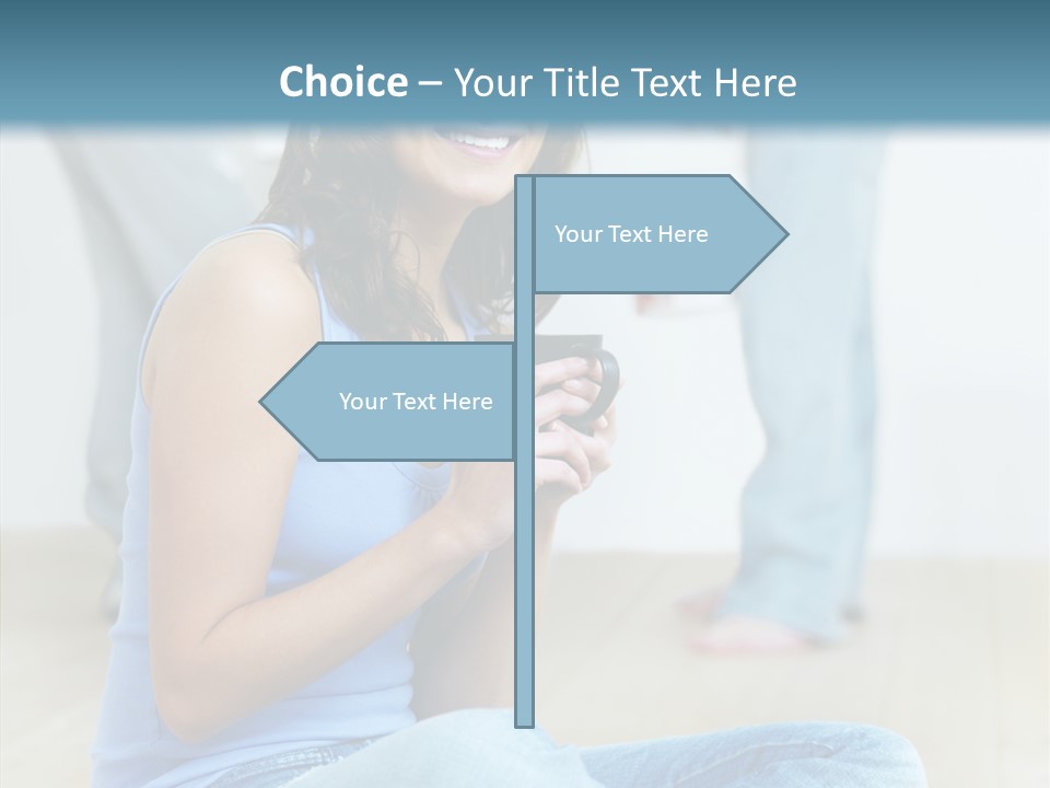 Meeting Character Happy PowerPoint Template