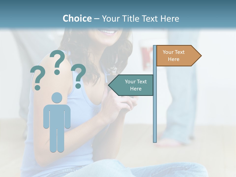 Meeting Character Happy PowerPoint Template