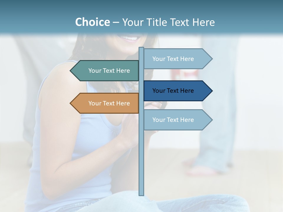 Meeting Character Happy PowerPoint Template