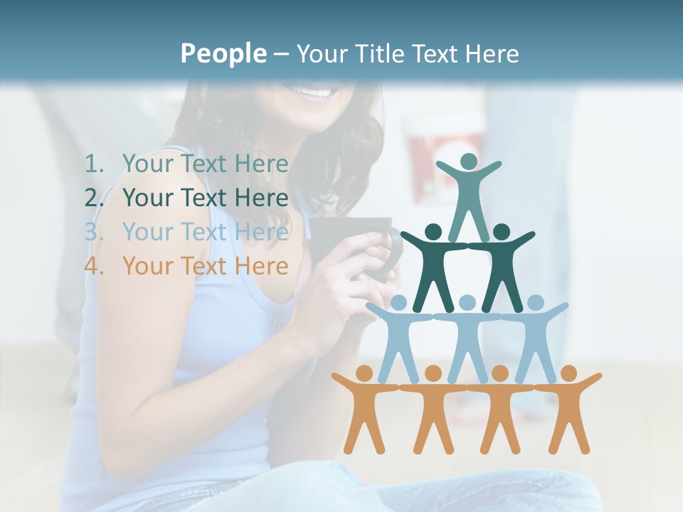 Meeting Character Happy PowerPoint Template