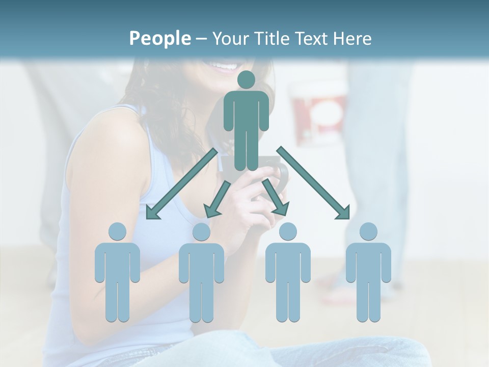 Meeting Character Happy PowerPoint Template