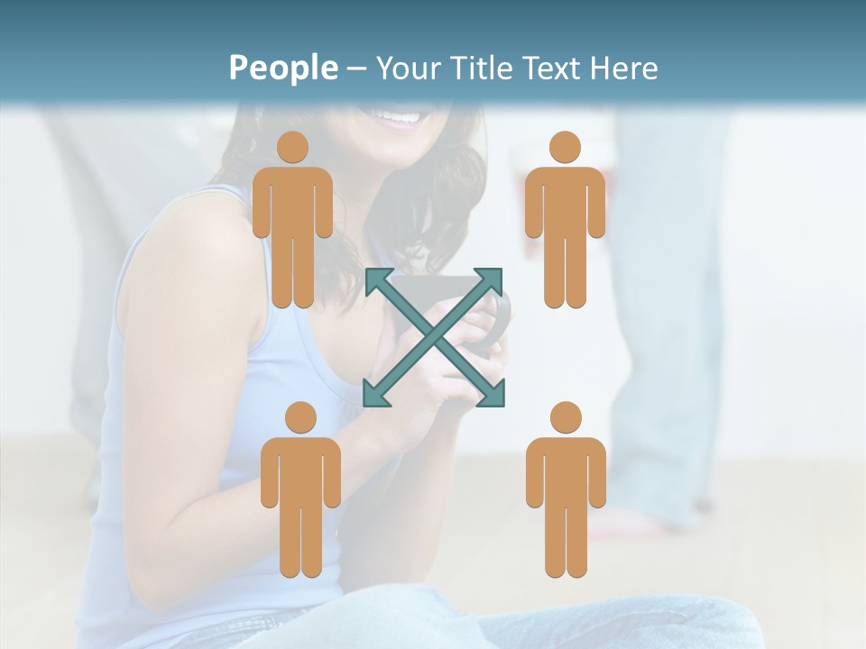 Meeting Character Happy PowerPoint Template