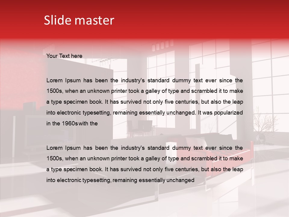 Sofa Beautiful City PowerPoint Template