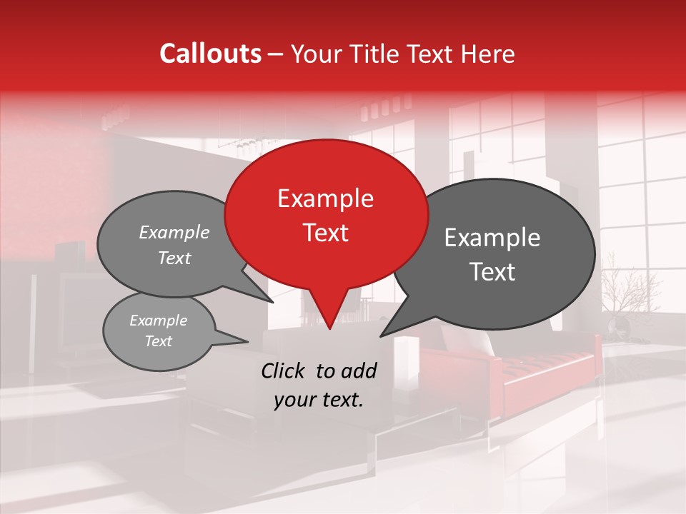 Sofa Beautiful City PowerPoint Template