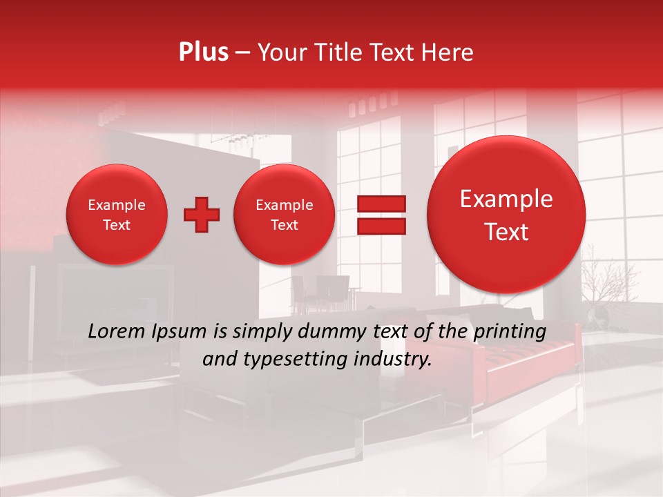 Sofa Beautiful City PowerPoint Template