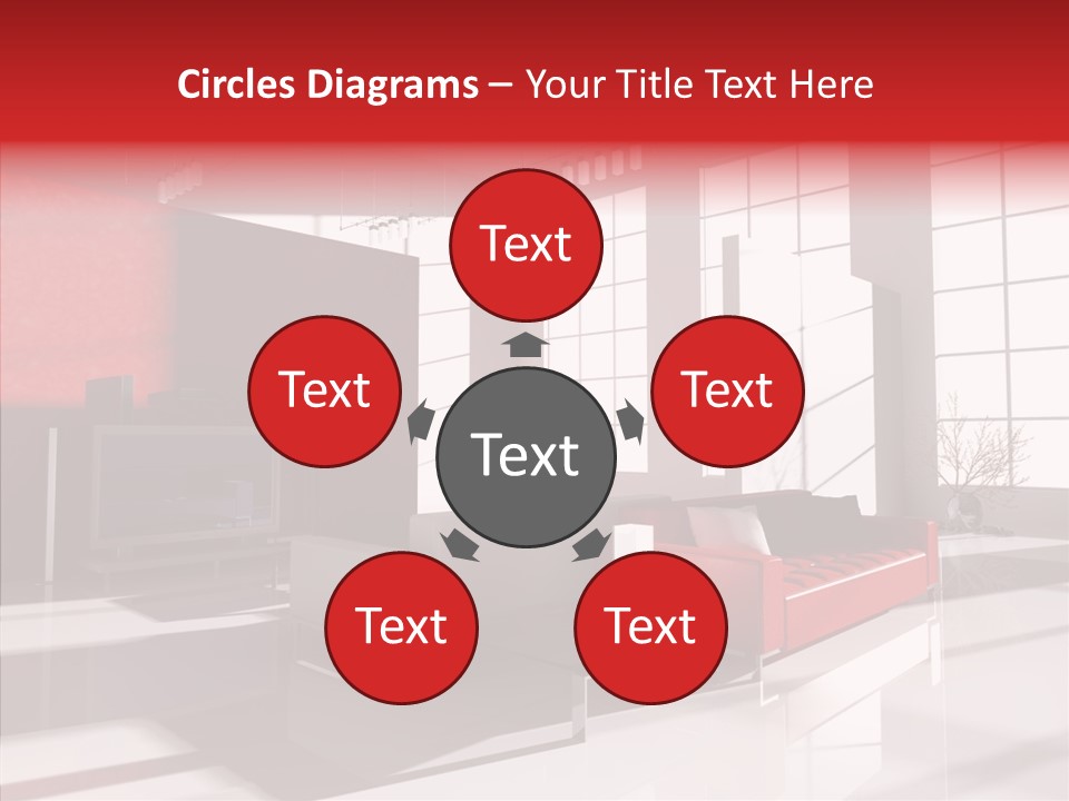 Sofa Beautiful City PowerPoint Template