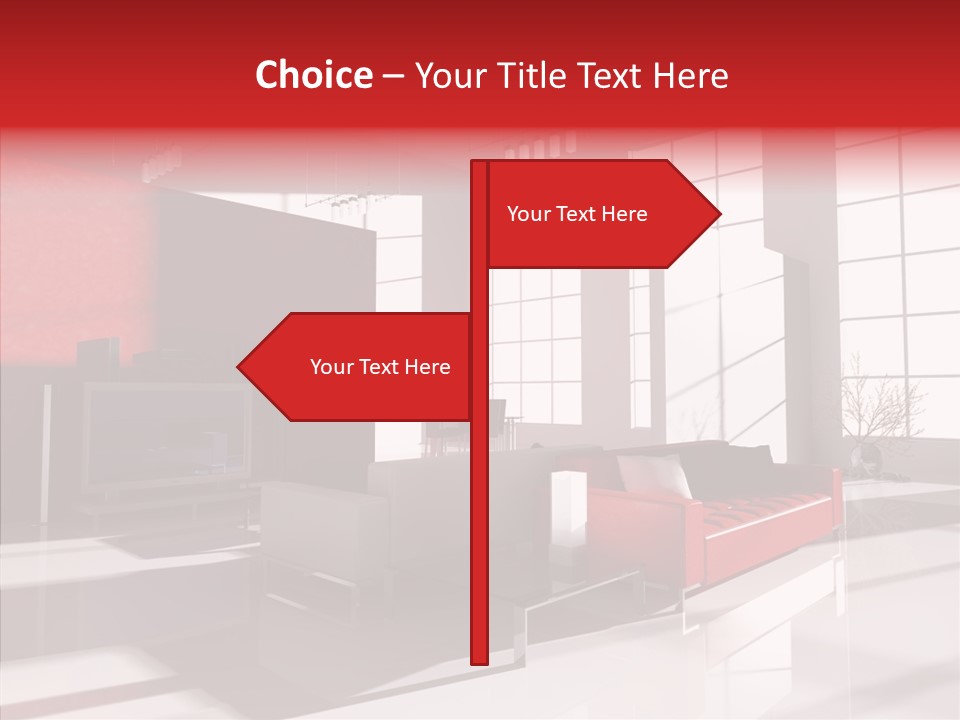 Sofa Beautiful City PowerPoint Template