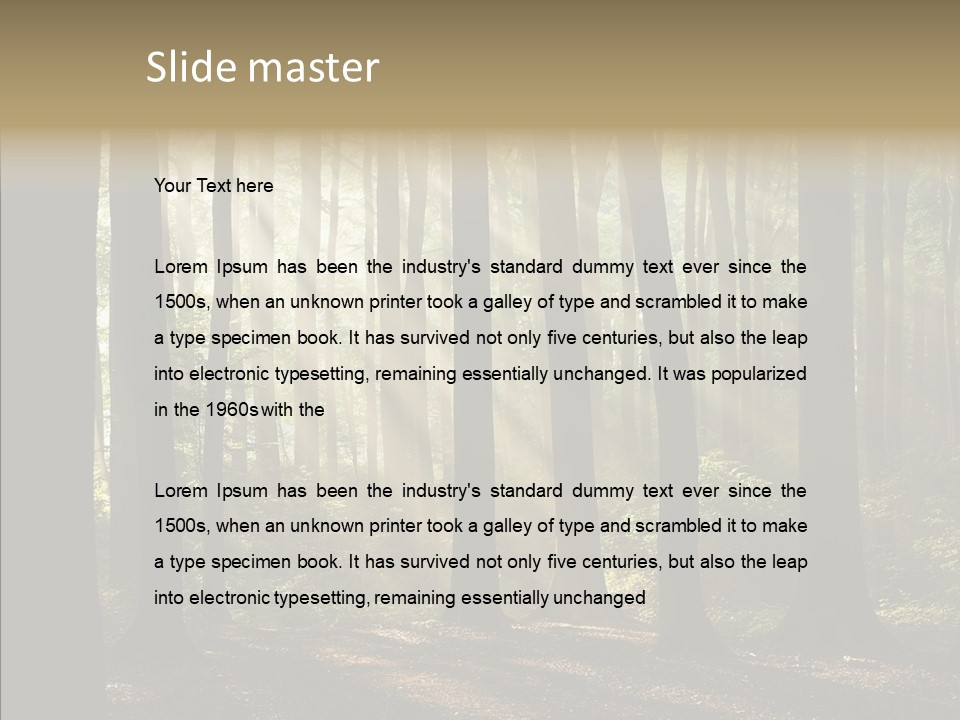 Foggy Foliage Branch PowerPoint Template