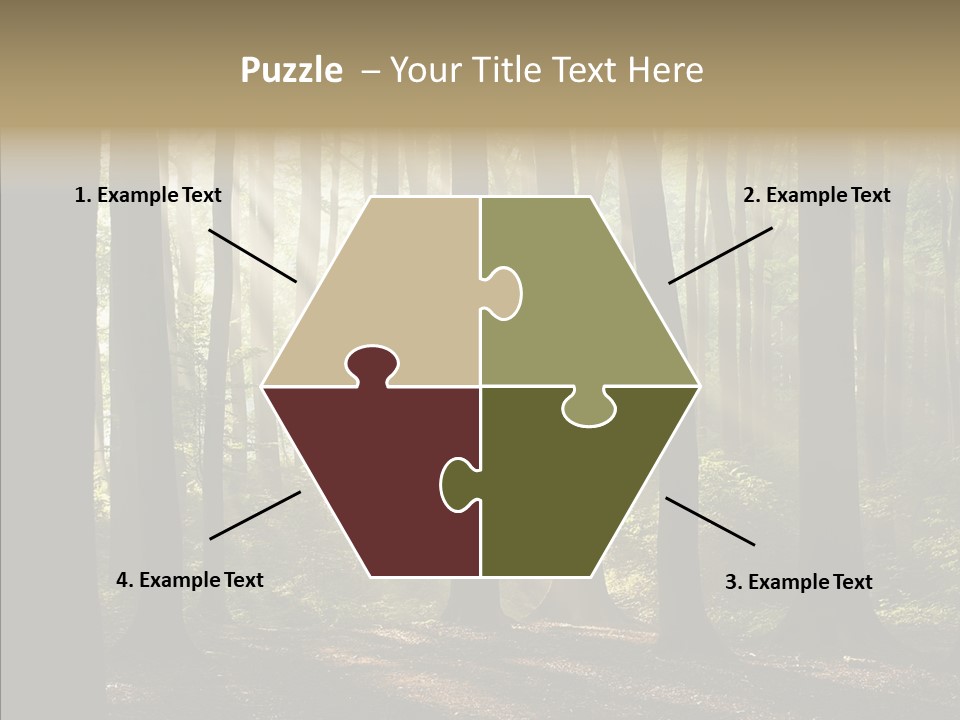 Foggy Foliage Branch PowerPoint Template