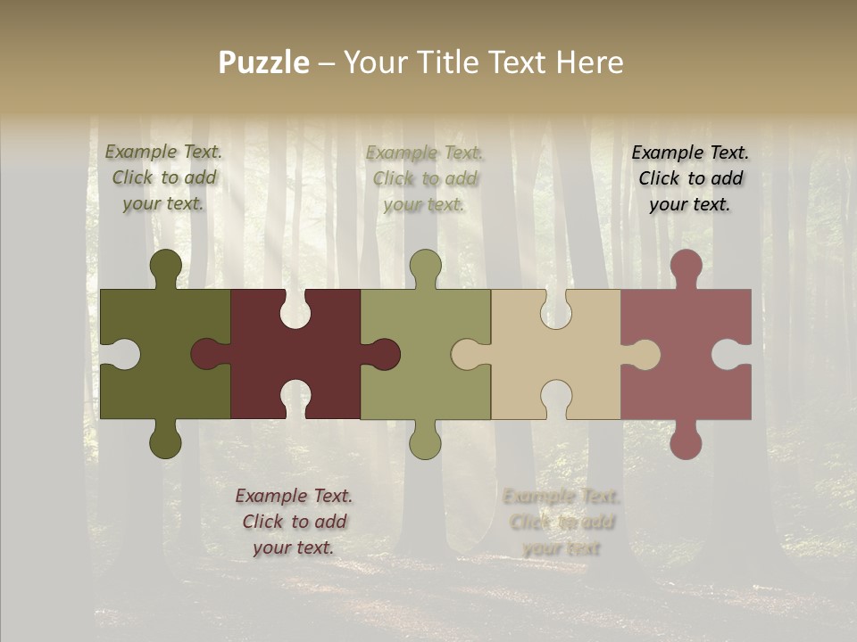 Foggy Foliage Branch PowerPoint Template