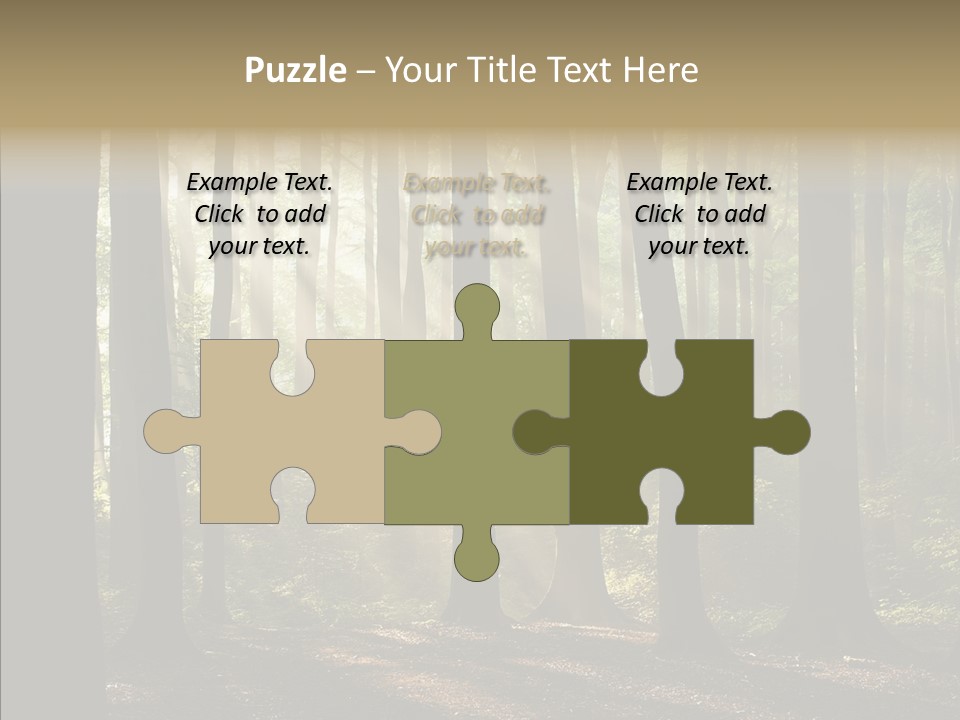 Foggy Foliage Branch PowerPoint Template