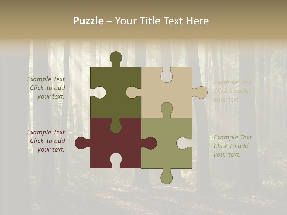 Foggy Foliage Branch PowerPoint Template