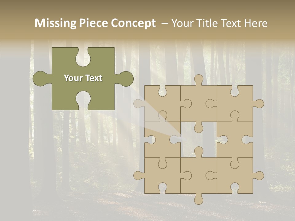 Foggy Foliage Branch PowerPoint Template