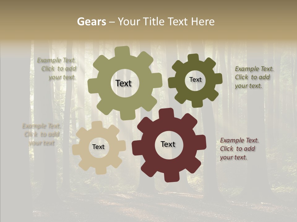 Foggy Foliage Branch PowerPoint Template