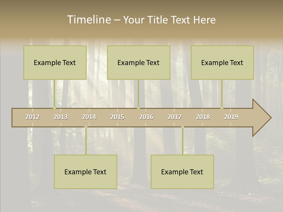 Foggy Foliage Branch PowerPoint Template