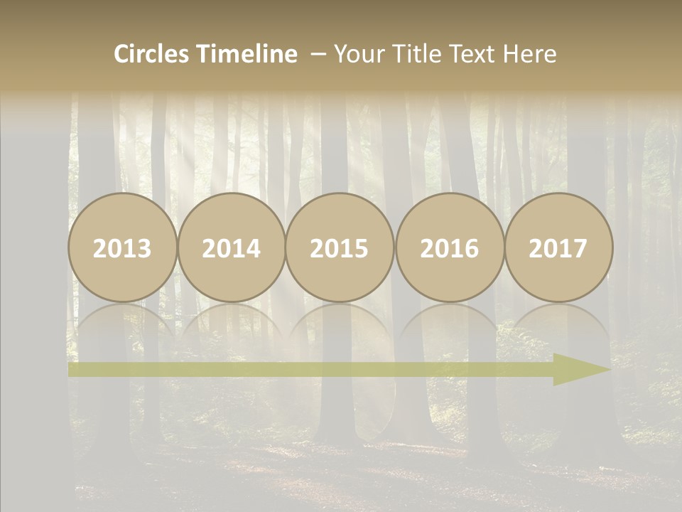 Foggy Foliage Branch PowerPoint Template