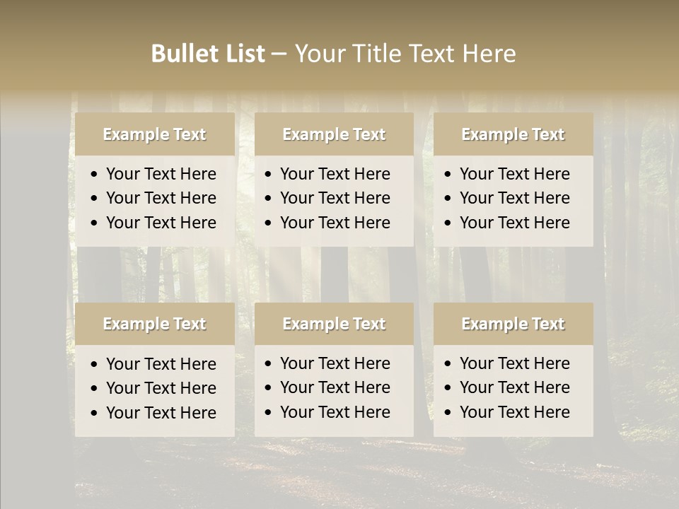 Foggy Foliage Branch PowerPoint Template