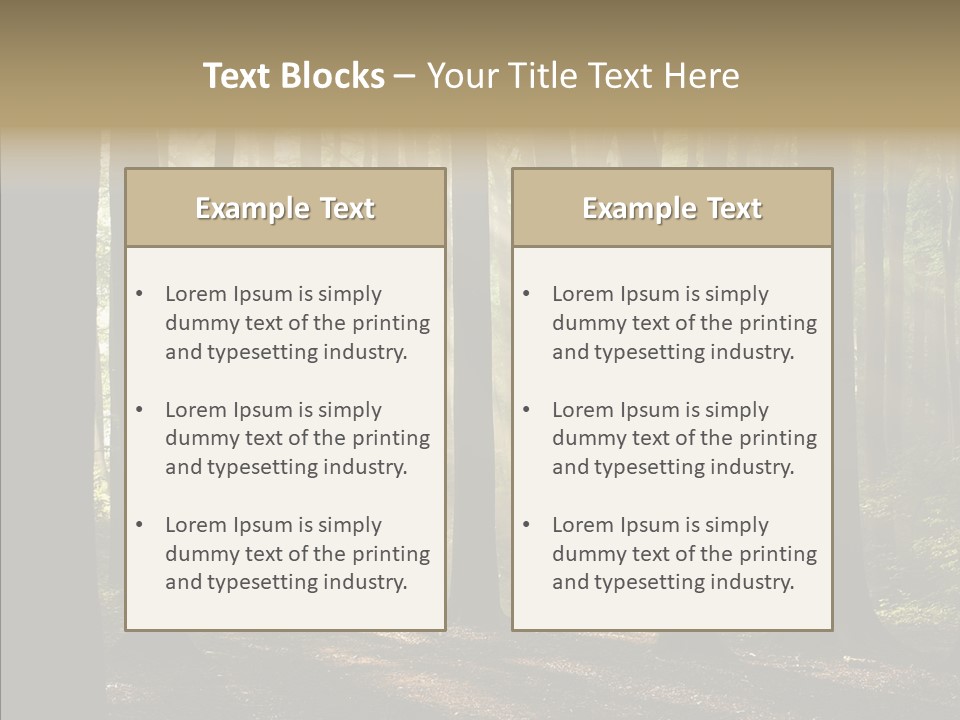 Foggy Foliage Branch PowerPoint Template