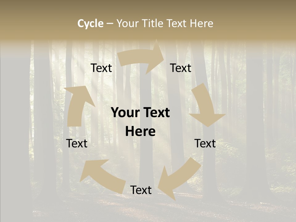 Foggy Foliage Branch PowerPoint Template