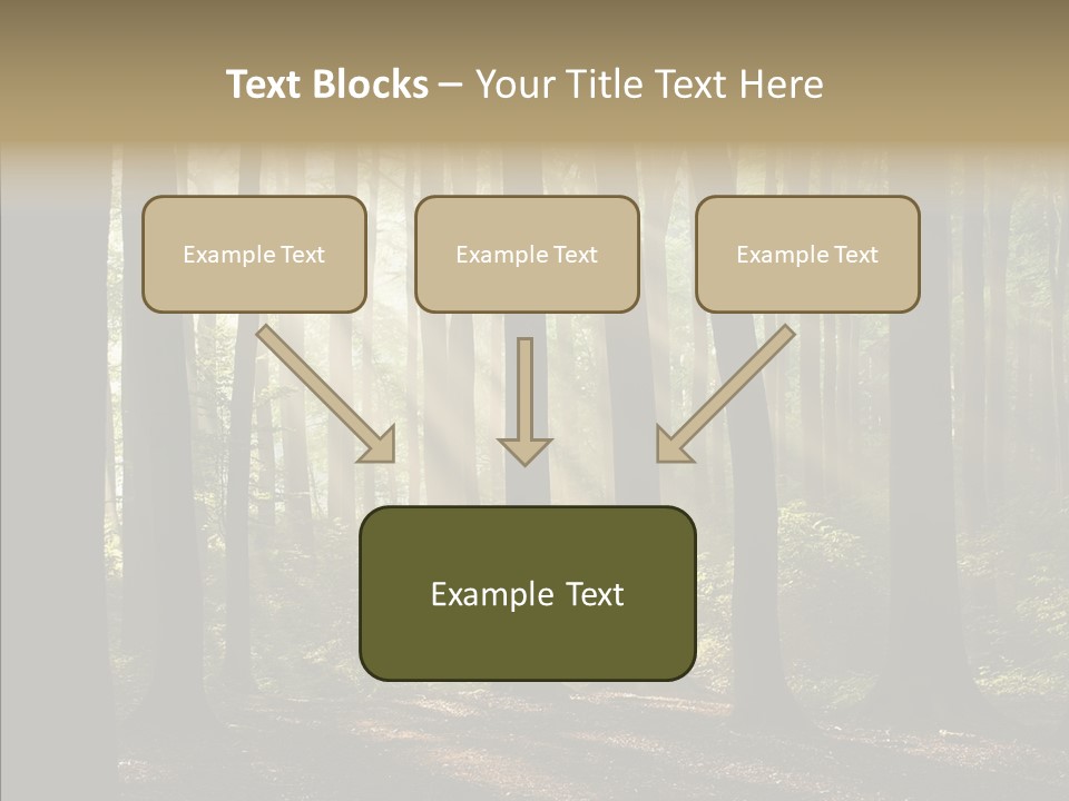 Foggy Foliage Branch PowerPoint Template