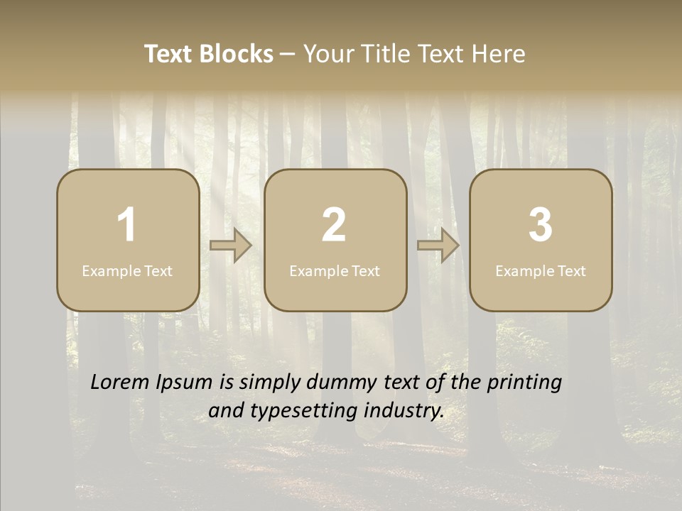 Foggy Foliage Branch PowerPoint Template