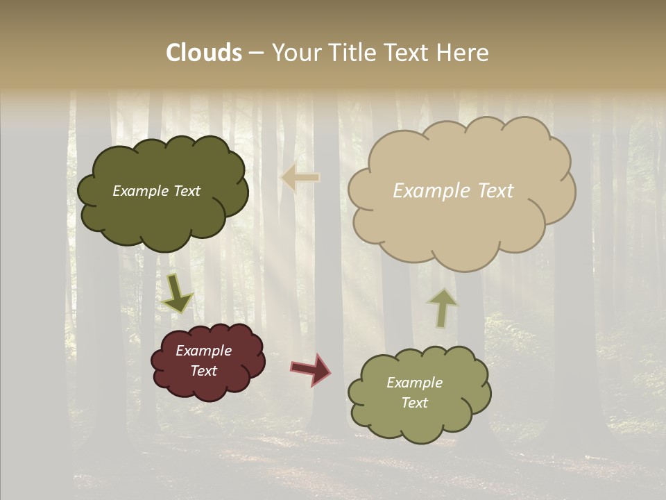 Foggy Foliage Branch PowerPoint Template