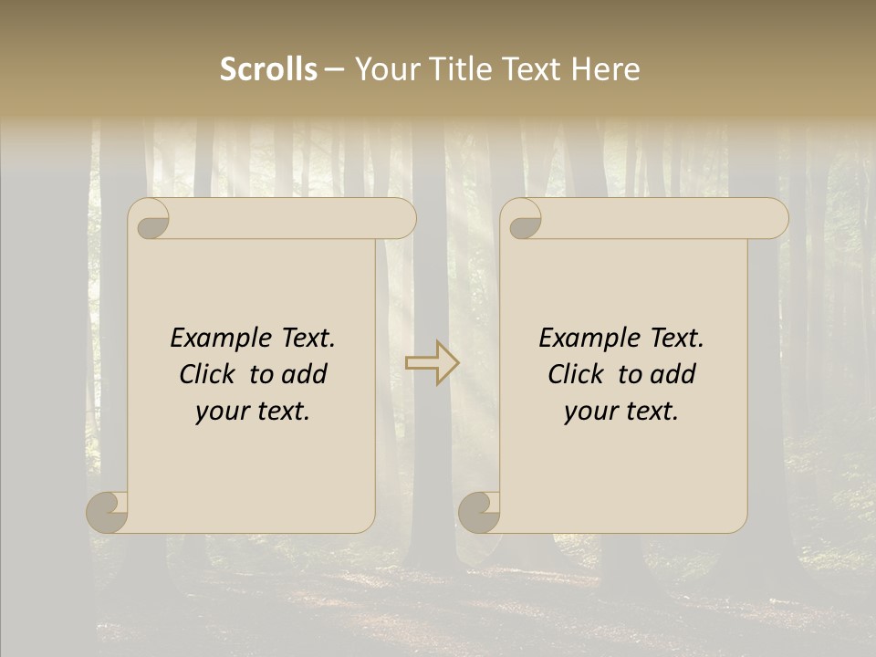 Foggy Foliage Branch PowerPoint Template