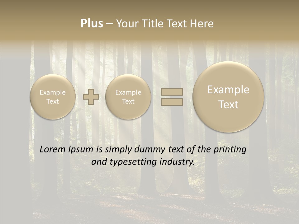 Foggy Foliage Branch PowerPoint Template