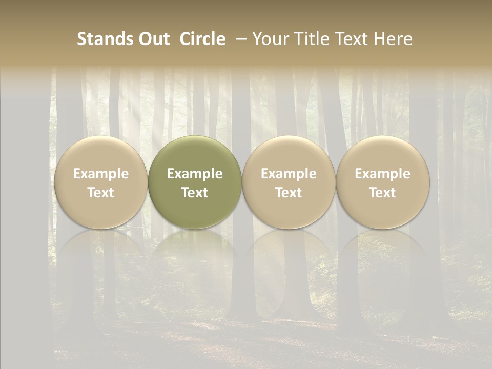 Foggy Foliage Branch PowerPoint Template