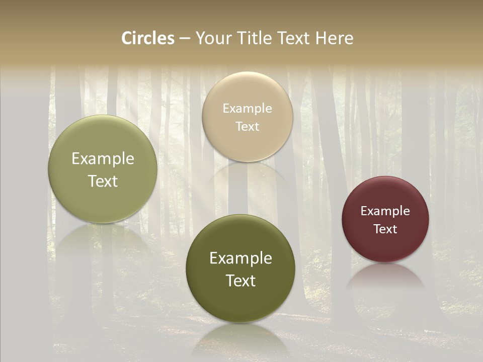 Foggy Foliage Branch PowerPoint Template