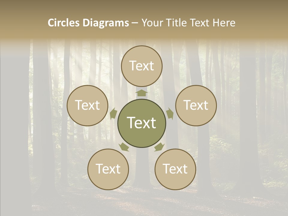 Foggy Foliage Branch PowerPoint Template