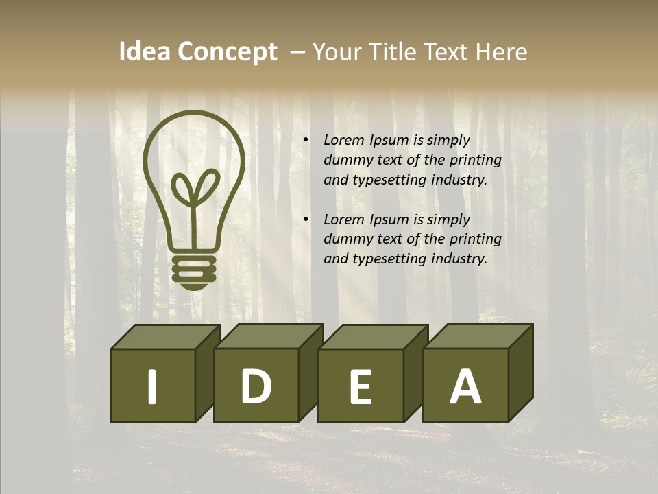 Foggy Foliage Branch PowerPoint Template