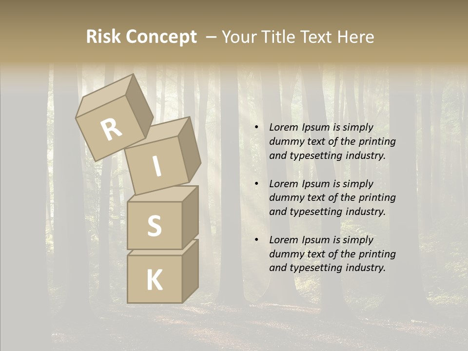 Foggy Foliage Branch PowerPoint Template