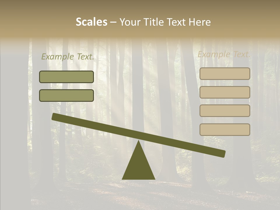 Foggy Foliage Branch PowerPoint Template