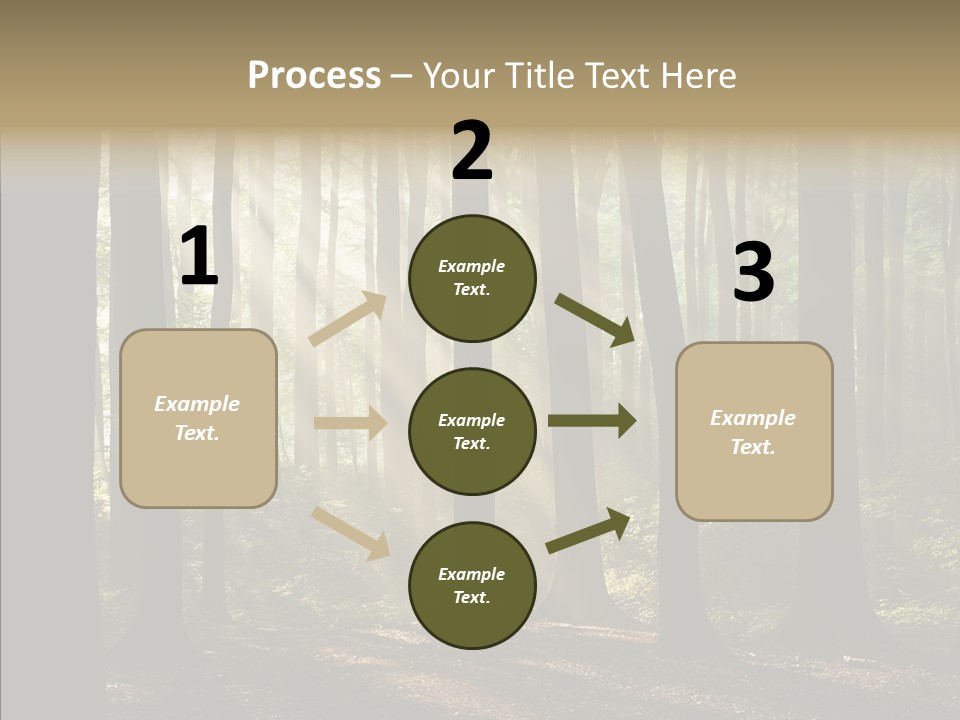 Foggy Foliage Branch PowerPoint Template
